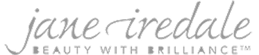 Jane Iredale logo and tagline for beauty products.
